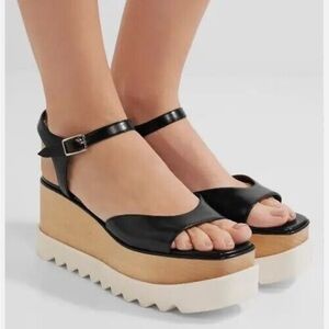 Stella McCartney Black and Tan Platform Sandals